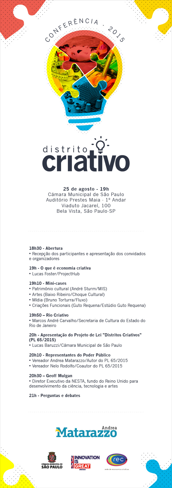 Distritos Criativos – Conferência 2015 – (SP)
